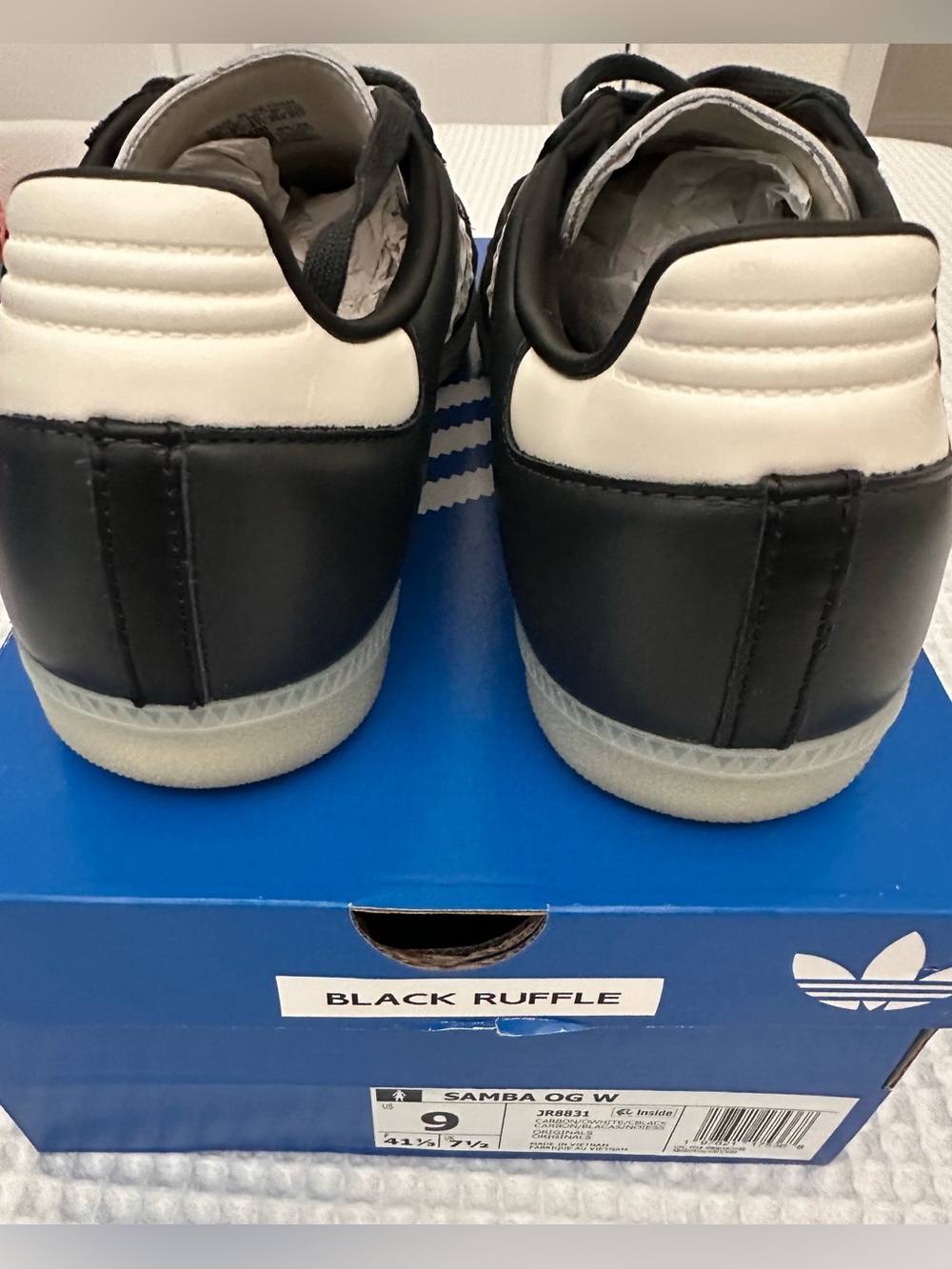 adidas Samba OG W Sneaker in Carbon, Black and White Size 9 - Picture 8 of 10
